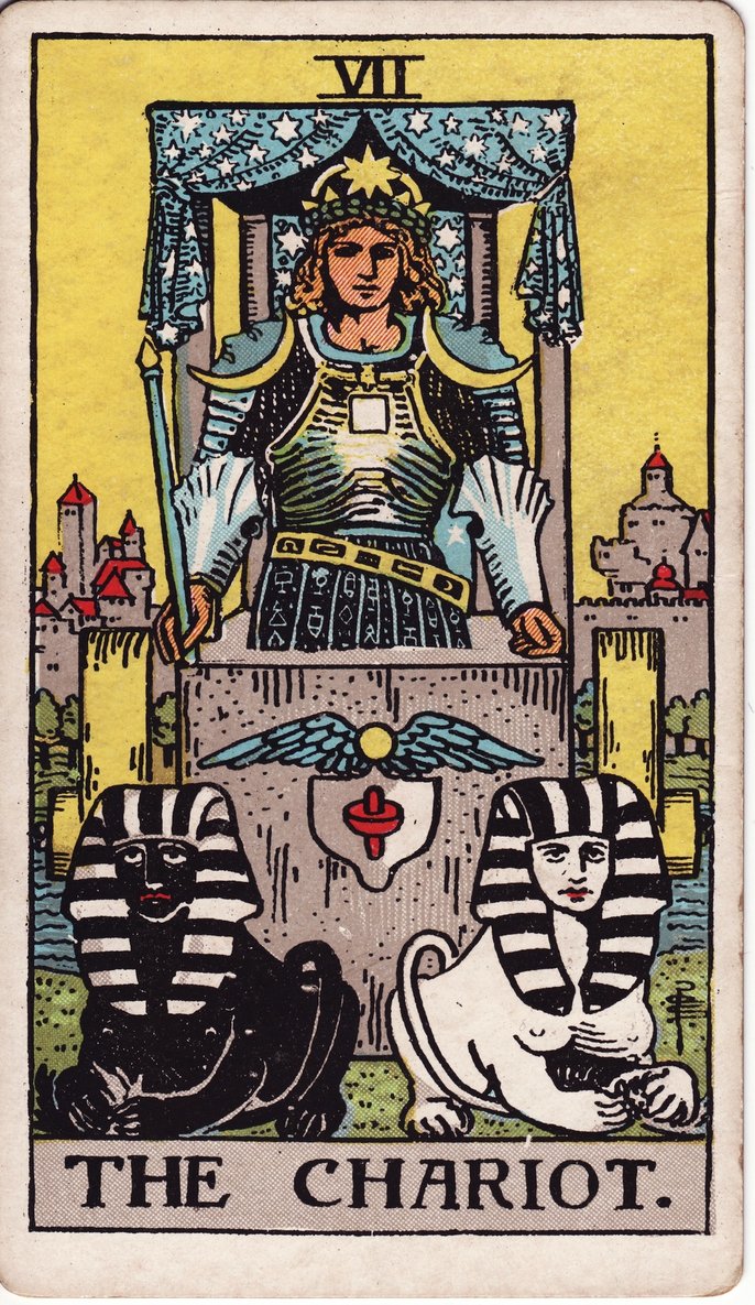 The Chariot card in the Rider-Waite-Smith tarot deck
