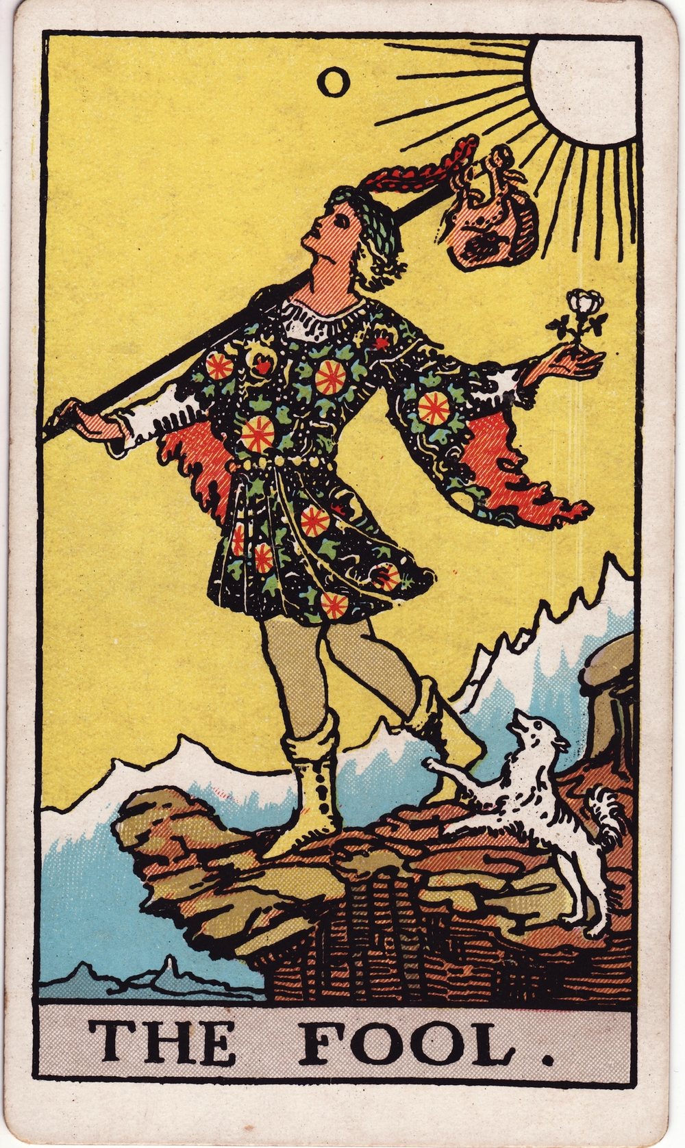 The Fool card in the Rider-Waite-Smith tarot deck