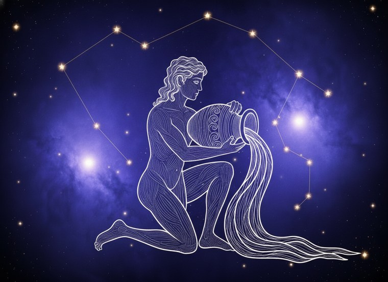 The Aquarius zodiac constellation, the sign linked to The Fool