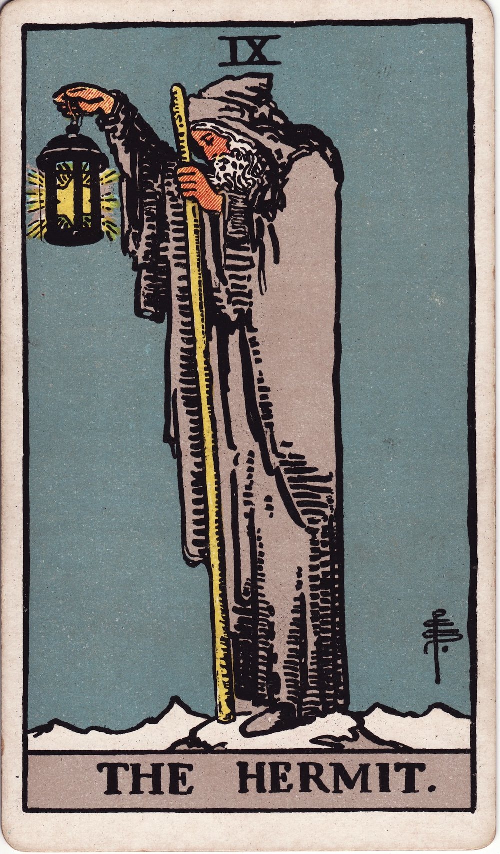 The Hermit card in the Rider-Waite-Smith tarot deck