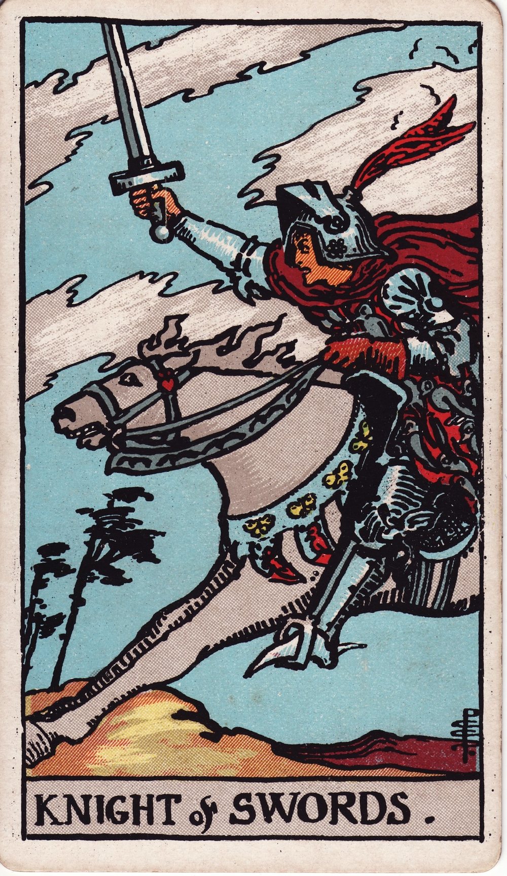 The Knight of Swords card in the Rider-Waite-Smith tarot deck