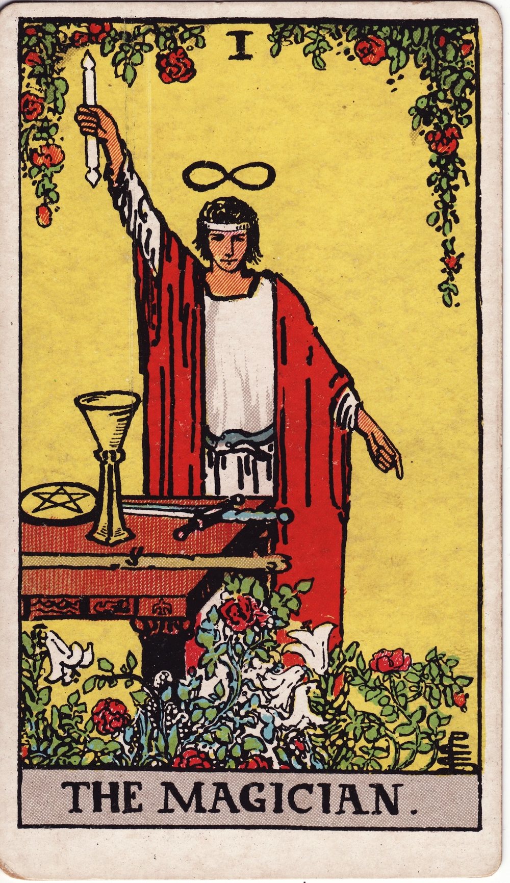 The Magician card in the Rider-Waite-Smith tarot deck