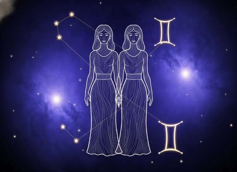 The Gemini zodiac constellation, the sign linked to The Magician