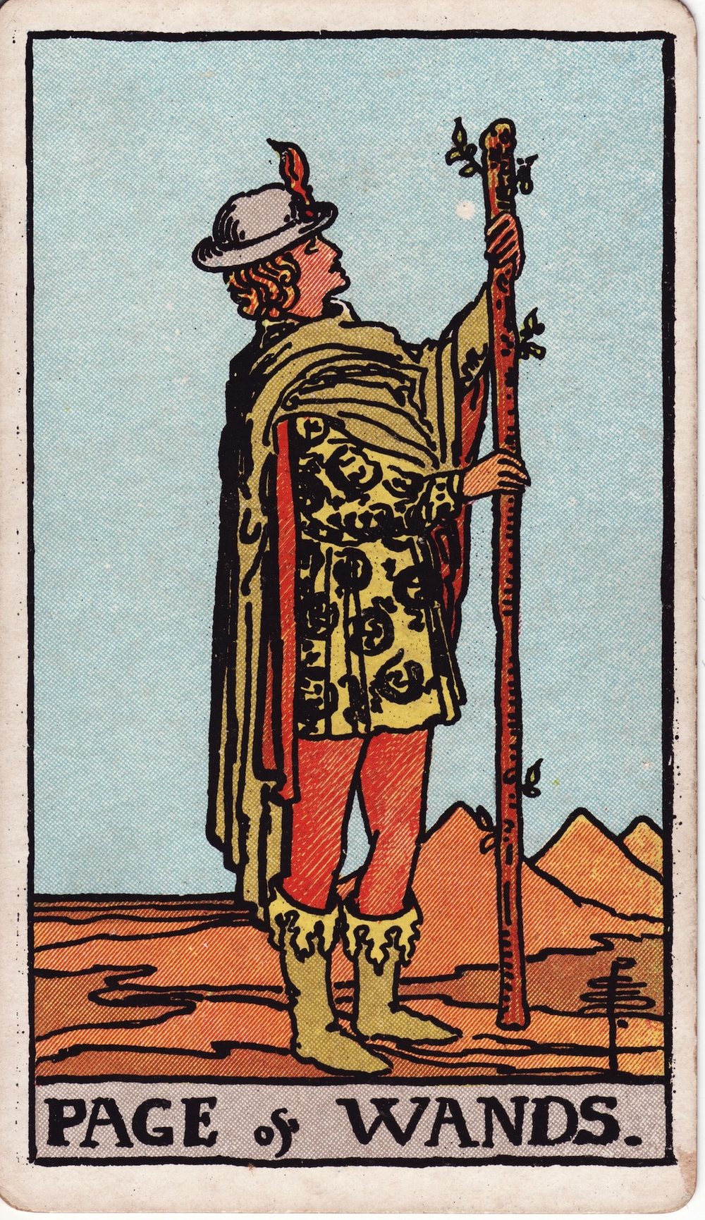 The Page of Wands card in the Rider-Waite-Smith tarot deck