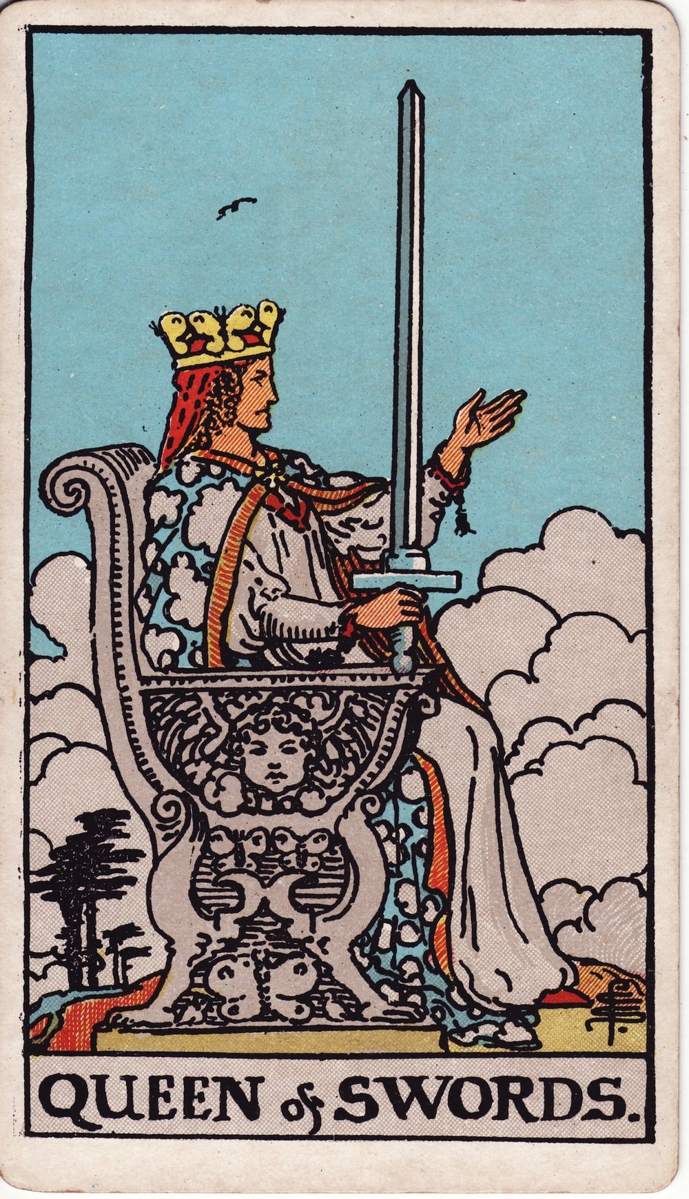 The Queen of Swords card in the Rider-Waite-Smith tarot deck