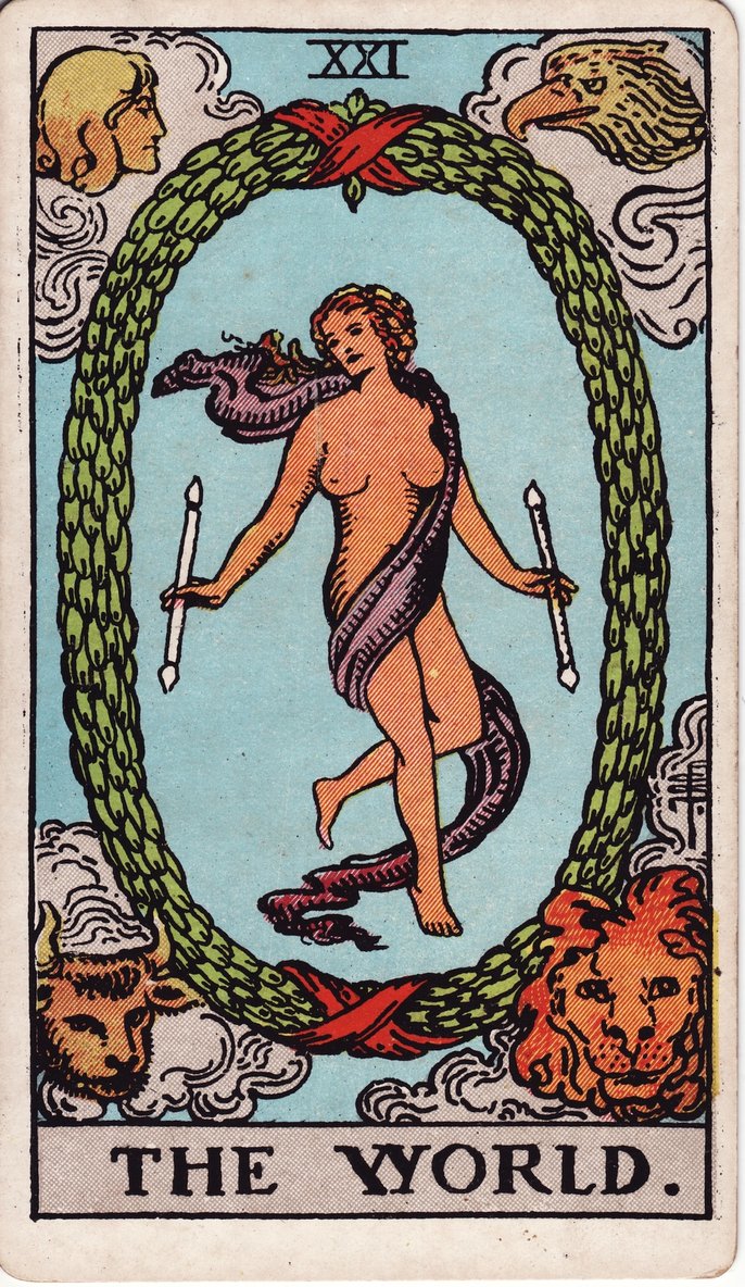The World card in the Rider-Waite-Smith tarot deck